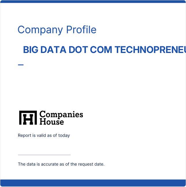 BIG DATA DOT COM TECHNOPRENEURSHIP