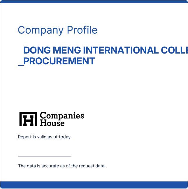 DONG MENG INTERNATIONAL COLLECTIVE PROCUREMENT